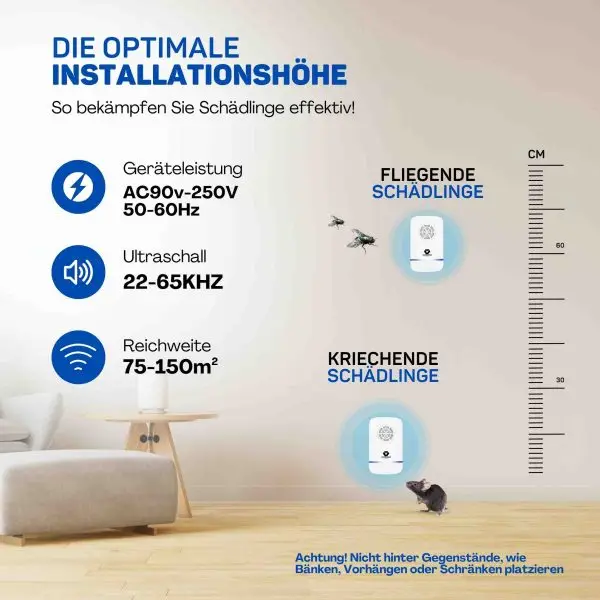 Ultraschall Mäusevertreiber PRO 8